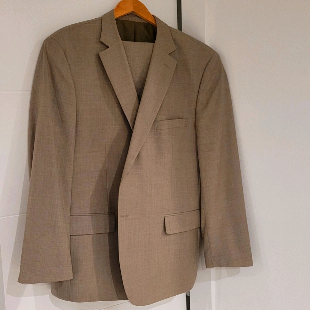 Men's 2pc Suit Pronto Uomo Beige 48R